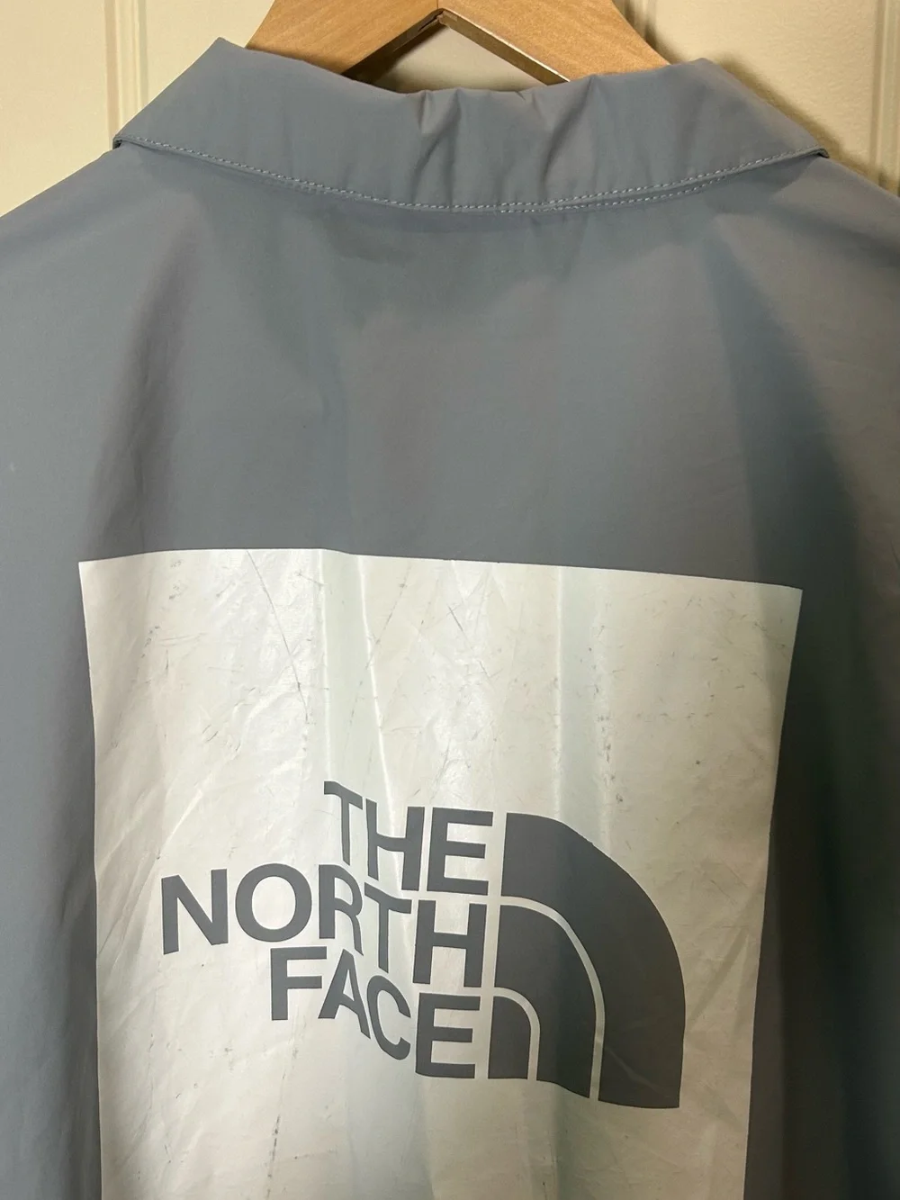 The North Face Limited Edition Coaches Jacket Snap Gray White Windwall Sz M